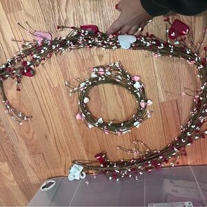Heart Garland with Red and White Accents